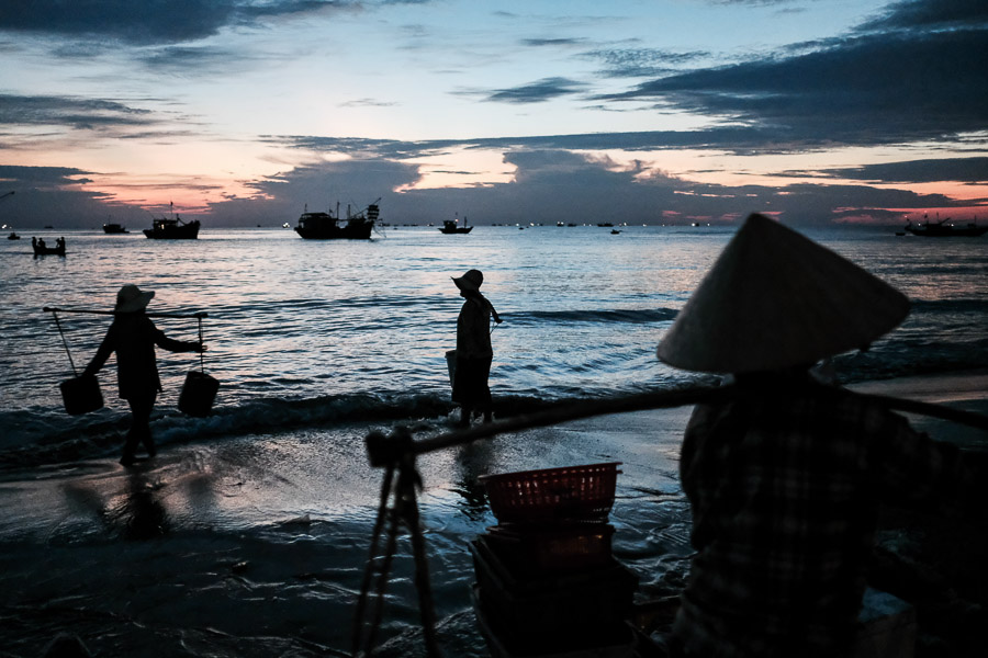 Hoi An sunrise fish market 1