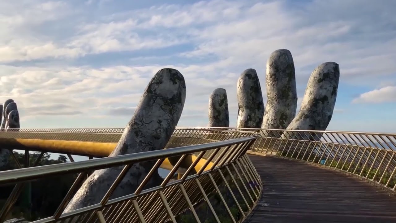 golden bridge ba na hills from chan may port